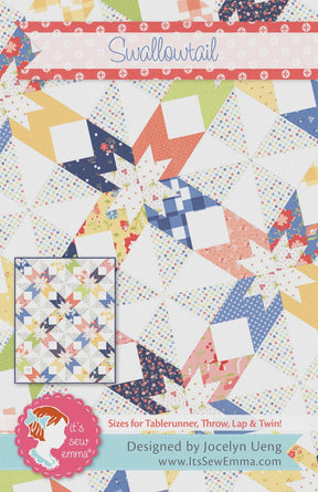 Swallowtail Printed Quilt Pattern By It's Sew Emma #ISE-264 by It's Sew Emma 4 sizes available