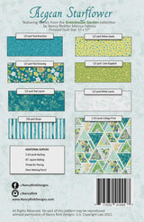 Aegean Starflower Quilt Pattern Only by Nancy Rink Designs, 57x57