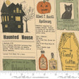 a page from a halloween book with a picture of a house