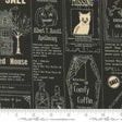 Home Sweet Haunt Vintage Newspaper Midnight 20910-17 by Stacy Iest Hsu for Moda Fabrics Sold in 1/2 yard Increments