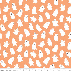 Hey Pumpkin Ghosts Pink Yardage C16032-Pink by My Mind's Eye for Riley Blake Designs Sold in 1/2 yard increments