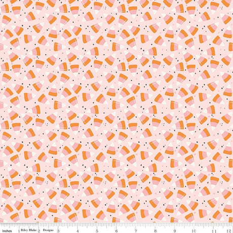 Hey Pumpkin Candy Corn Blush Yardage C16035-Blush by My Mind's Eye for Riley Blake Designs Sold in 1/2 yard increments
