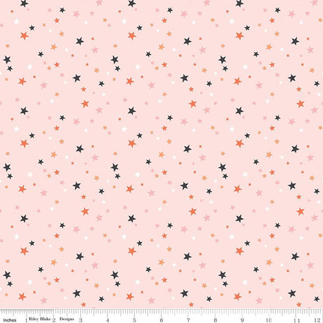Hey Pumpkin Stars Blush Yardage C16037-Blush by My Mind's Eye for Riley Blake Designs Sold in 1/2 yard increments