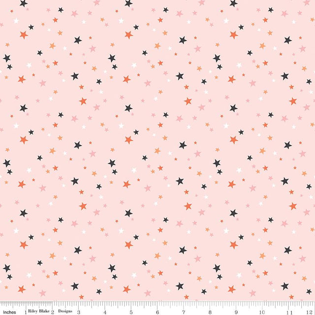 Hey Pumpkin Stars Blush Yardage C16037-Blush by My Mind's Eye for Riley Blake Designs Sold in 1/2 yard increments