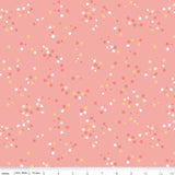 Between the Pages Flower Coral Yardage C15376-Coral by Fran Gulick of Cotton and Joy for Riley Blake Designs Sold in 1/2 yard increments