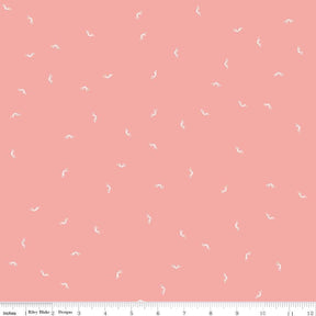 Between the Pages Open Book Coral Yardage C15375-Coral by Fran Gulick of Cotton and Joy for Riley Blake Designs Sold in 1/2 yard increments