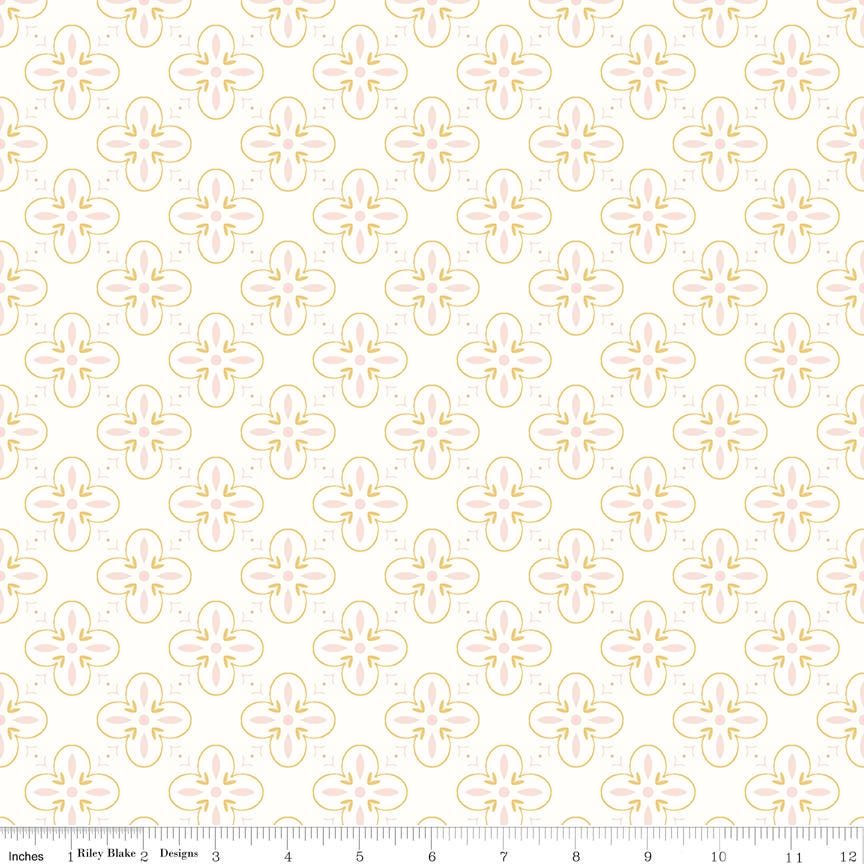 Between the Pages End Papers Yardage C15373-White by Fran Gulick of Cotton and Joy for Riley Blake Designs Sold in 1/2 yard increments
