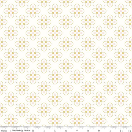 Between the Pages End Papers Yardage C15373-White by Fran Gulick of Cotton and Joy for Riley Blake Designs Sold in 1/2 yard increments