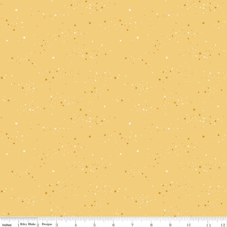 Between the Pages Starlight Honey Yardage C15377-Honey by Fran Gulick of Cotton and Joy for Riley Blake Designs Sold in 1/2 yard increments