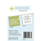 Love in Every Stitch Quilt Labels # KC251 by Katie Cupcake Quilt Label