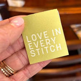 Love in Every Stitch Quilt Labels # KC251 by Katie Cupcake Quilt Label