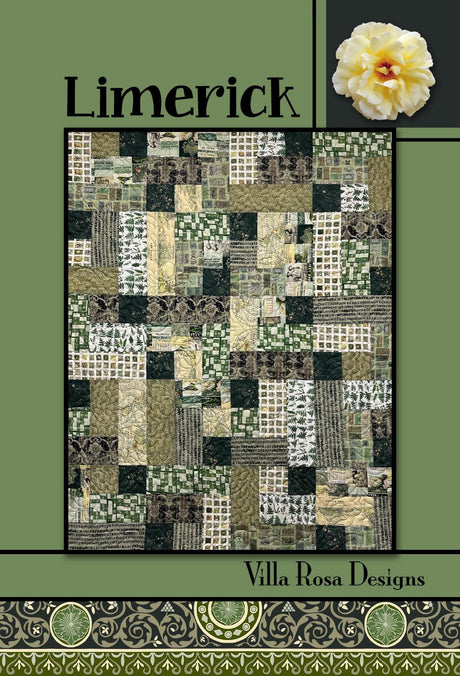 Limerick Quilt Pattern Only - INSTANT DIGITAL DOWNLOAD - By Villa Rosa Designs Size 42" x 53"