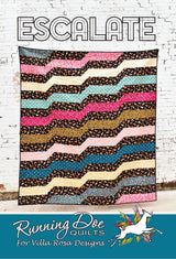 Escalate Quilt Pattern Only - INSTANT DIGITAL DOWNLOAD - From Running Doe Quilts for Villa Rosa Designs Size 80" x 90"
