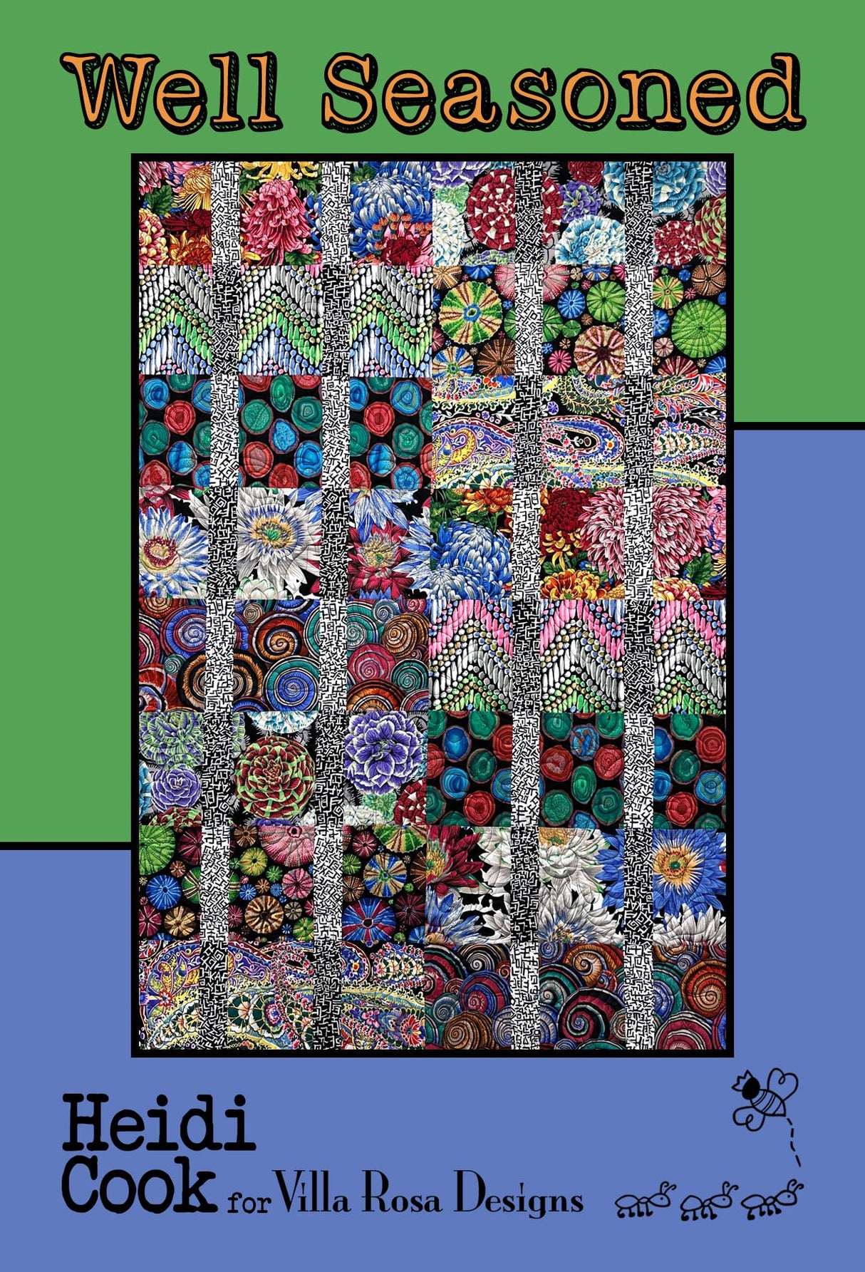 Well Seasoned Quilt Pattern Only - INSTANT DIGITAL DOWNLOAD - From Heidi Cook for Villa Rosa Designs Size 44" x 64"