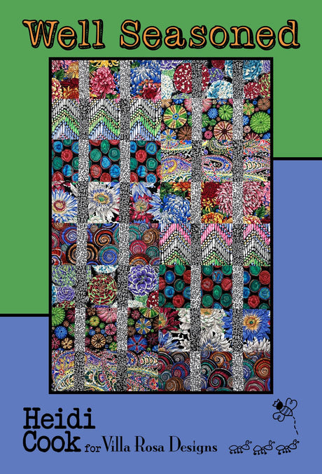Well Seasoned Quilt Pattern Only - INSTANT DIGITAL DOWNLOAD - From Heidi Cook for Villa Rosa Designs Size 44" x 64"
