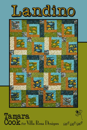 Landino Quilt Pattern Card by Tamara Cook for Villa Rosa Designs finished size 44" x 55"