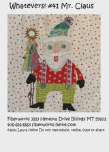 Whatevers! #41 Mr. Claus pattern by Laura Heine Pattern makes collage quilt that measures 8 x 8