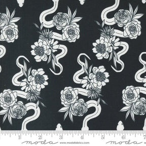 Noir Slithering Snakes Midnight Ghost Yardage 11542-13 by Alli K Design Sold in 1/2 yard increments