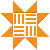 a geometric design composed of orange triangles and horizontal lines, forming a visually striking and symmetrical pattern.
