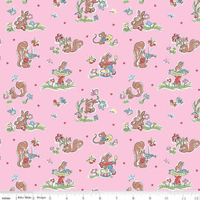 Love Notes Main Pink Yardage C16380-Pink by Lindsay Wilkes for Riley Blake Designs 1/2 yard increments cut continuously