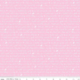 Love Notes Text Pink Yardage C16385-Pink by Lindsay Wilkes for Riley Blake Designs 1/2 yard increment cut continuously
