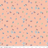 Love Notes Songbirds Apricot Yardage C16382-Apricot by Lindsay Wilkes for Riley Blake Designs 1/2 yard increments cut continuously