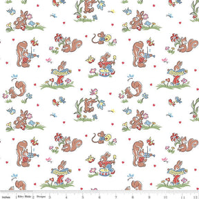 Love Notes Main White Yardage C16380-WHITE by Lindsay Wilkes for Riley Blake Designs 1/2 yard increments cut continuously