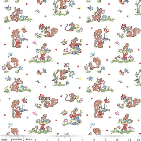 Love Notes Main White Yardage C16380-WHITE by Lindsay Wilkes for Riley Blake Designs 1/2 yard increments cut continuously