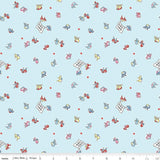 Love Notes Songbirds Sky Yardage C16382-Sky by Lindsay Wilkes for Riley Blake Designs 1/2 yard increments cut continuously