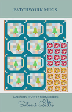 Patchwork Mugs Quilt Pattern SQ-028 by Satomi Quilts 66" x 75"