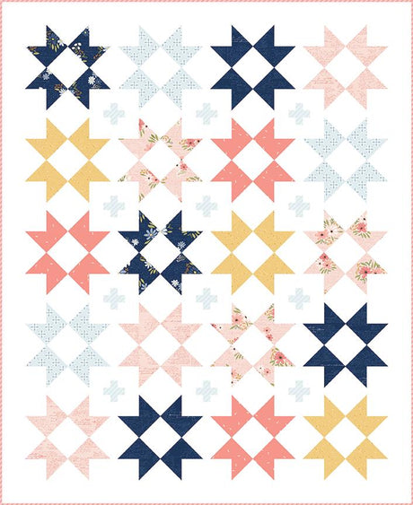 Between the Pages Flower Coral Yardage C15376-Coral by Fran Gulick of Cotton and Joy for Riley Blake Designs Sold in 1/2 yard increments