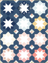 Between the Pages Flower Denim Yardage C15376-Denim by Fran Gulick of Cotton and Joy for Riley Blake Designs Sold in 1/2 yard increments