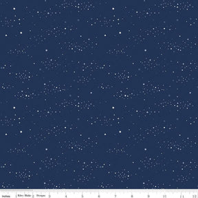 Between the Pages Starlight Navy Yardage C15377-Navy by Fran Gulick of Cotton and Joy for Riley Blake Designs Sold in 1/2 yard increments