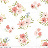 Between the Pages Main White Yardage C15370-White by Fran Gulick of Cotton and Joy for Riley Blake Designs Sold in 1/2 yard increments