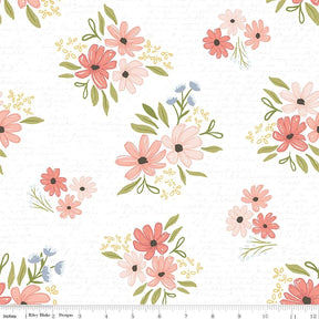 Between the Pages Main White Yardage C15370-White by Fran Gulick of Cotton and Joy for Riley Blake Designs Sold in 1/2 yard increments