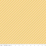 Between the Pages Stripes Honey Yardage C15374-Honey by Fran Gulick of Cotton and Joy for Riley Blake Designs Sold in 1/2 yard increments