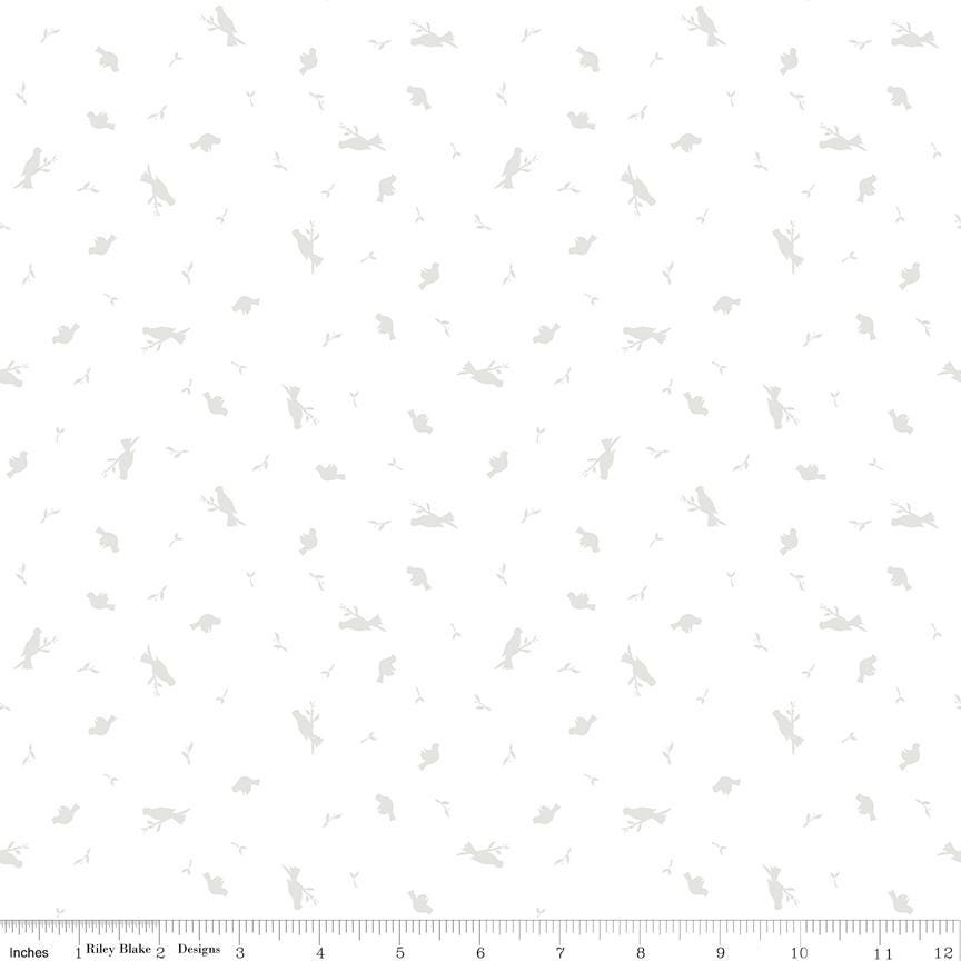 a white background with small white birds on it