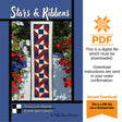 Stars and Ribbons Quilt Pattern Only - INSTANT DIGITAL DOWNLOAD - From Tricia Lynn Maloney for Villa Rosa Designs Size 13" x 49"