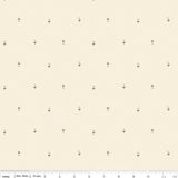 a repeating pattern of small pink flowers on a light beige background.