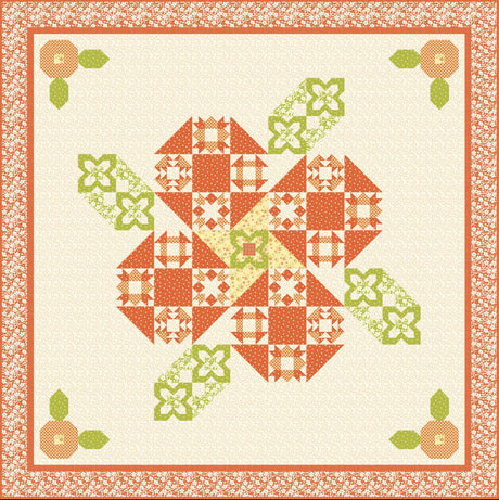 All Alone Quilt Pattern - PM801 From Pieces From My Heart By Sandy Gervais 78in X 78in