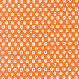 a repeating pattern of small white and orange circles on an orange background.