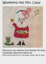 Whatevers! #42 Mrs. Claus pattern by Laura Heine Pattern makes collage quilt that measures 8 x 8