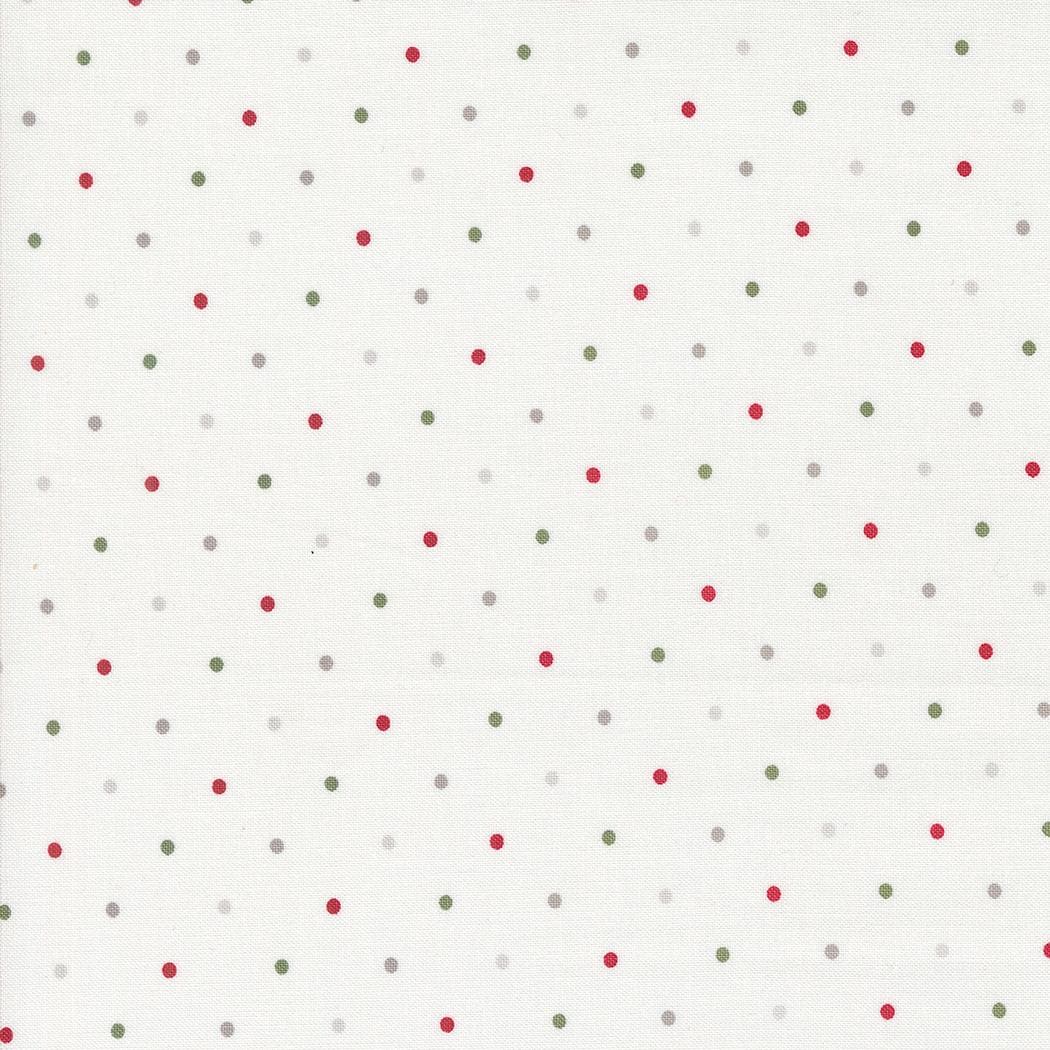 a white background with red and green dots