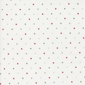 a white background with red and green dots