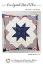 Courtyard Star Pillow Pattern, Printed Pattern only Size is 18" x 18" BNB2314 by Chrissy Lux of Branch and Blume