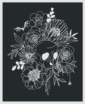 Noir Haunted Skull Panel Midnight Ghost 11548-23 by Alli K Design 36 x 44