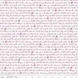 Love Notes text White Yardage C16385-White by Lindsay Wilkes for Riley Blake Designs 1/2 yard increment cut continuously