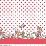 Love Notes Border White Yardage C16387-White by Lindsay Wilkes for Riley Blake Designs 1/2 yard increment cut continuously