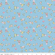 Love Notes Flowers Blue Yardage C16381-Blue by Lindsay Wilkes for Riley Blake Designs 1/2 yard increments cut continuously