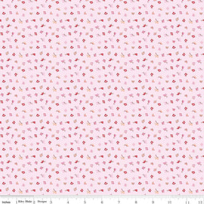 Love Notes Butterfly Floral Soft Pink Yardage C16383-SoftPink by Lindsay Wilkes for Riley Blake Designs 1/2 yard increments cut continuously